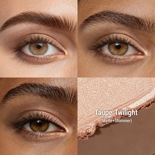 exmiloo taupe matte close-up showing smooth finish and natural depth benefit