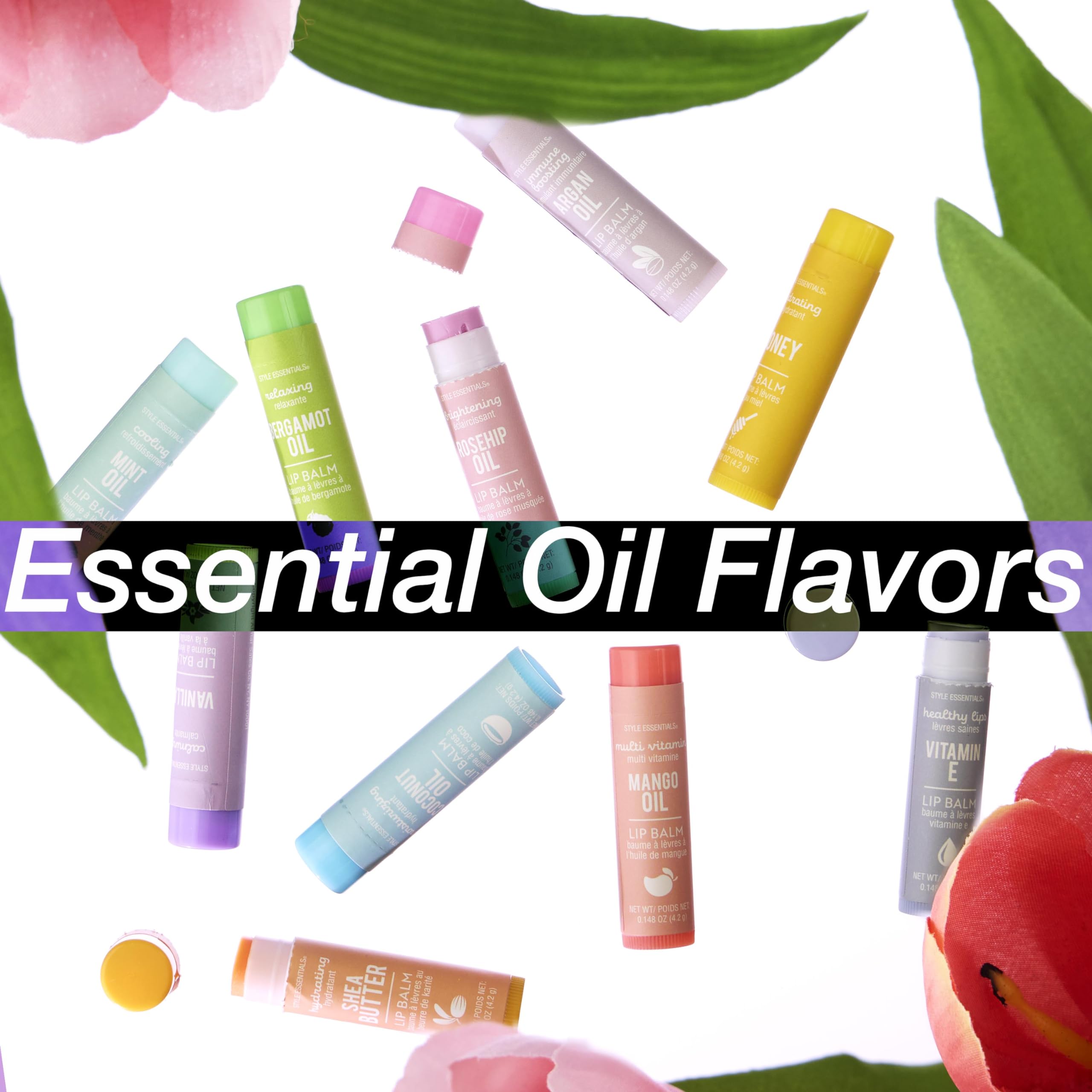 EXPRESSIONS hand applying balm to lips, illustrates precise mess-free use