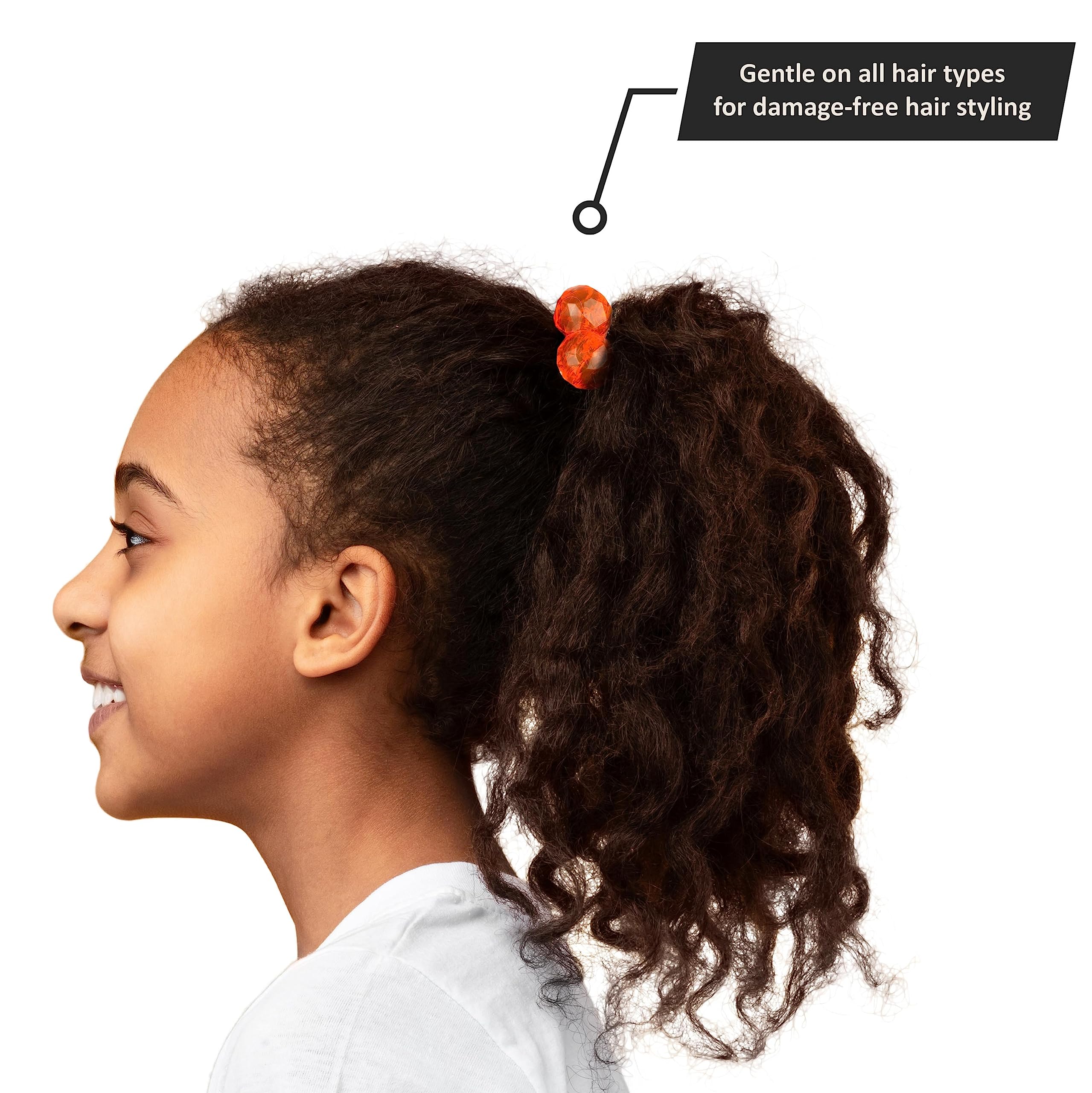 EXPRESSIONS braid decorated with multiple ponytail balls adding playful color