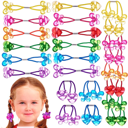 Expressions front packaging showing 24-piece multicolor ponytailers, easy selection