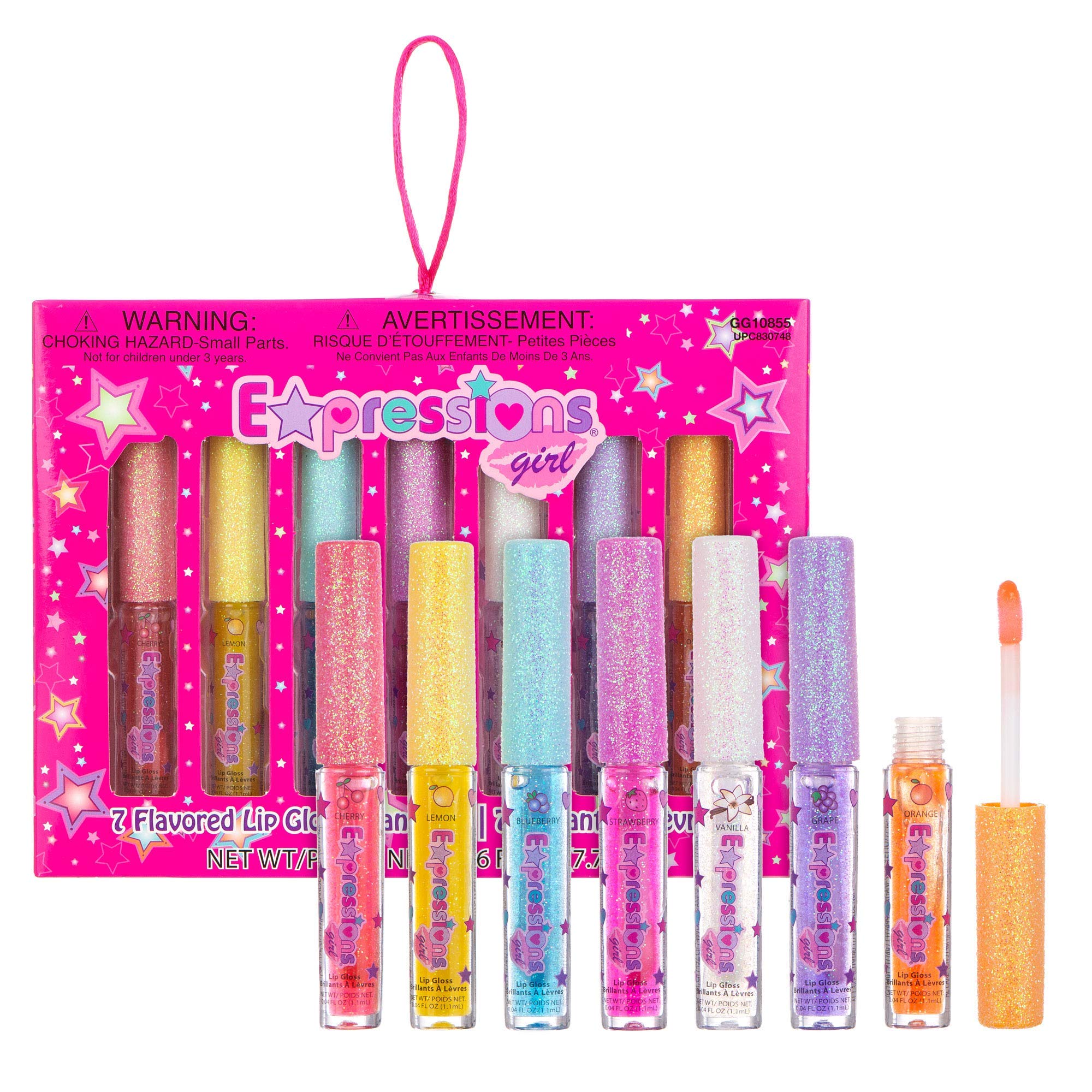 Expressions girl texture gloss swipe demonstrating shimmer and non-sticky shine