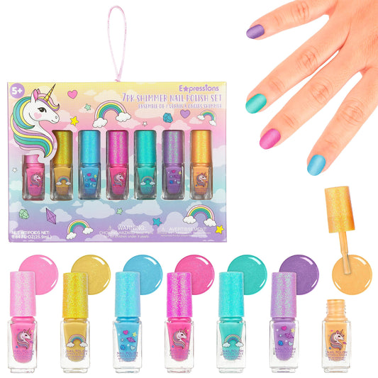 EXPRESSIONS front packaging showing seven-color unicorn shimmer set for easy gifting
