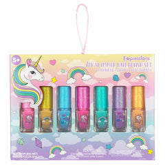 EXPRESSIONS nail-wheel swatches showing seven shimmer colors for color planning