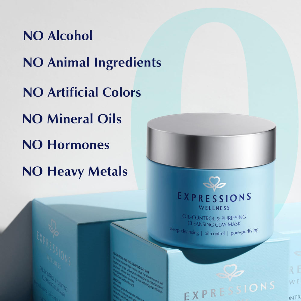 EXPRESSIONS WELLNESS jar on bathroom shelf styled to show daily skincare integration