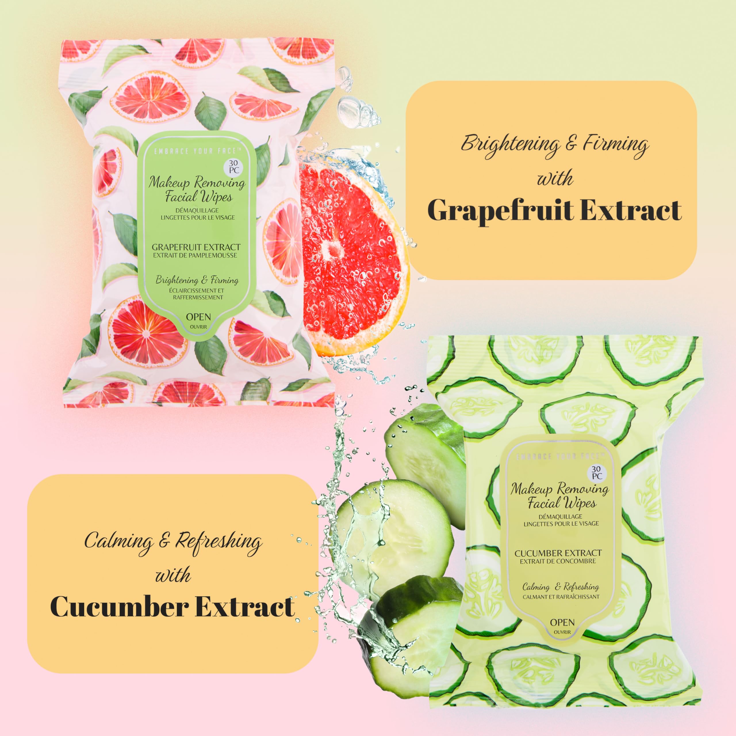 EXPRESSIONS wipe in hand removing makeup to demonstrate quick, no-rinse facial cleanup benefit