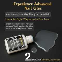 EXSIVIA nail repair before and after demonstrating strong adhesion
