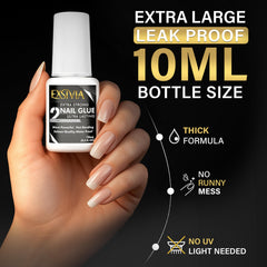 EXSIVIA precision brush applying glue for neat, mess-free results
