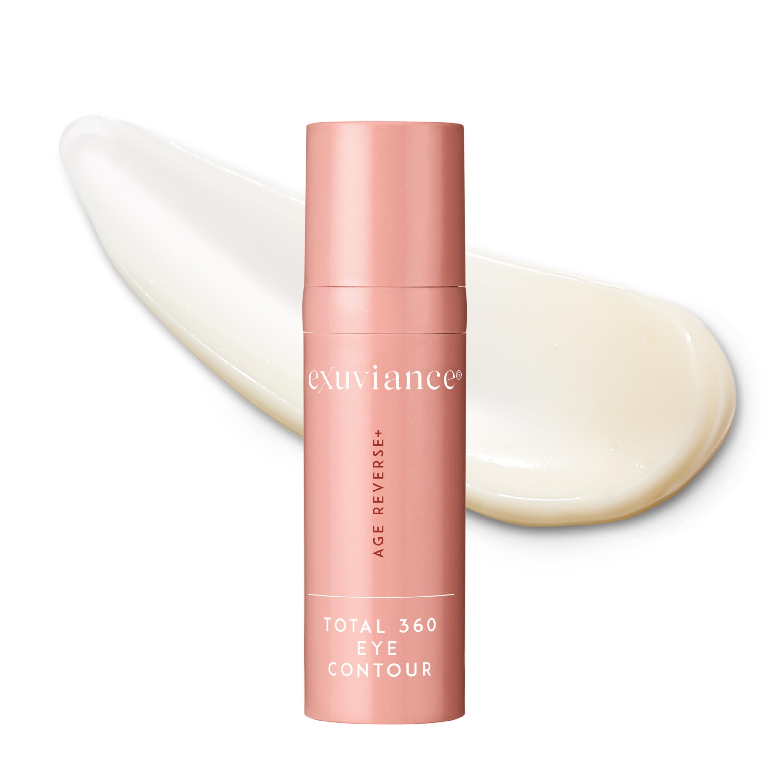 EXUVIANCE eye cream front tube shows product branding and benefits