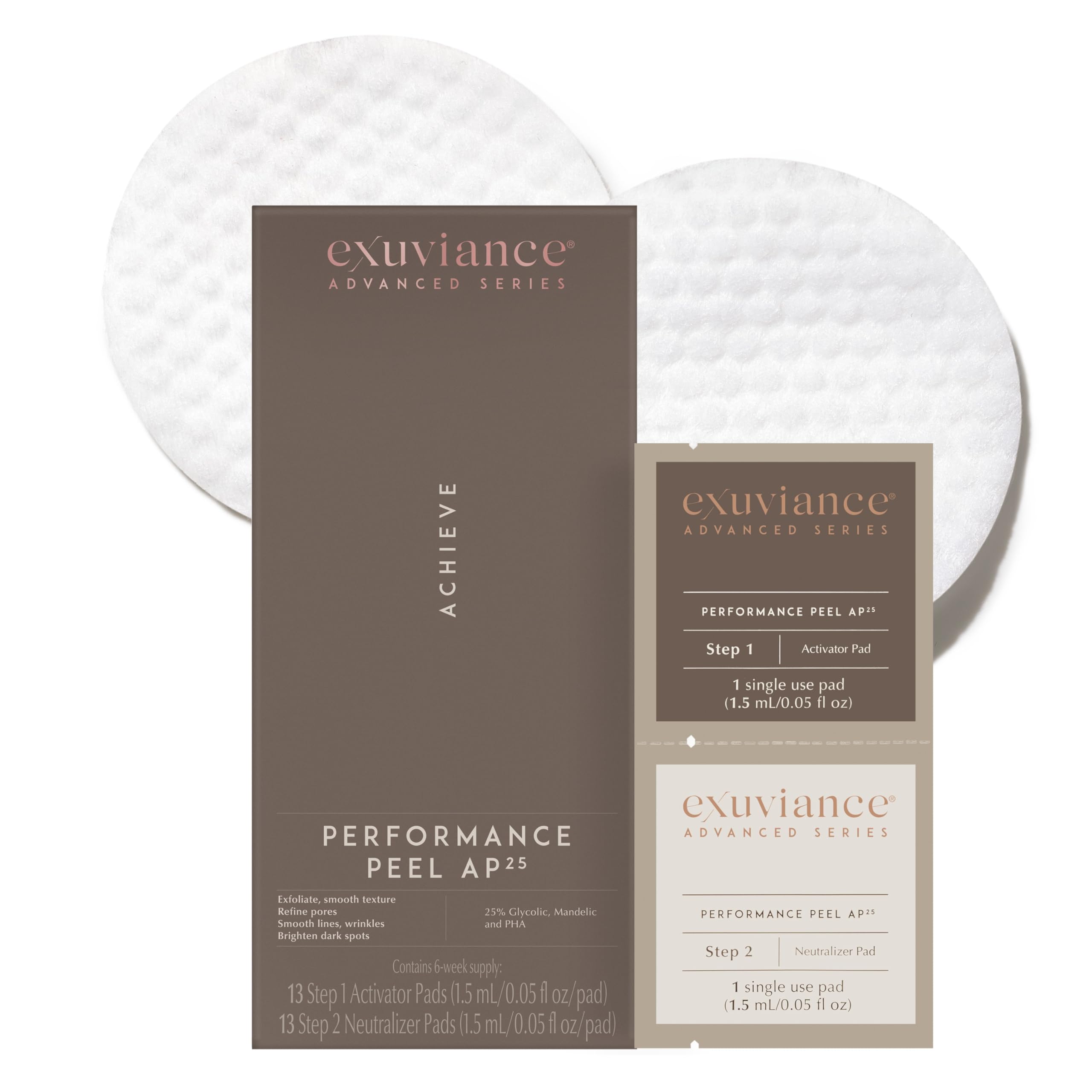 EXUVIANCE front packaging showing kit and clear usage benefit