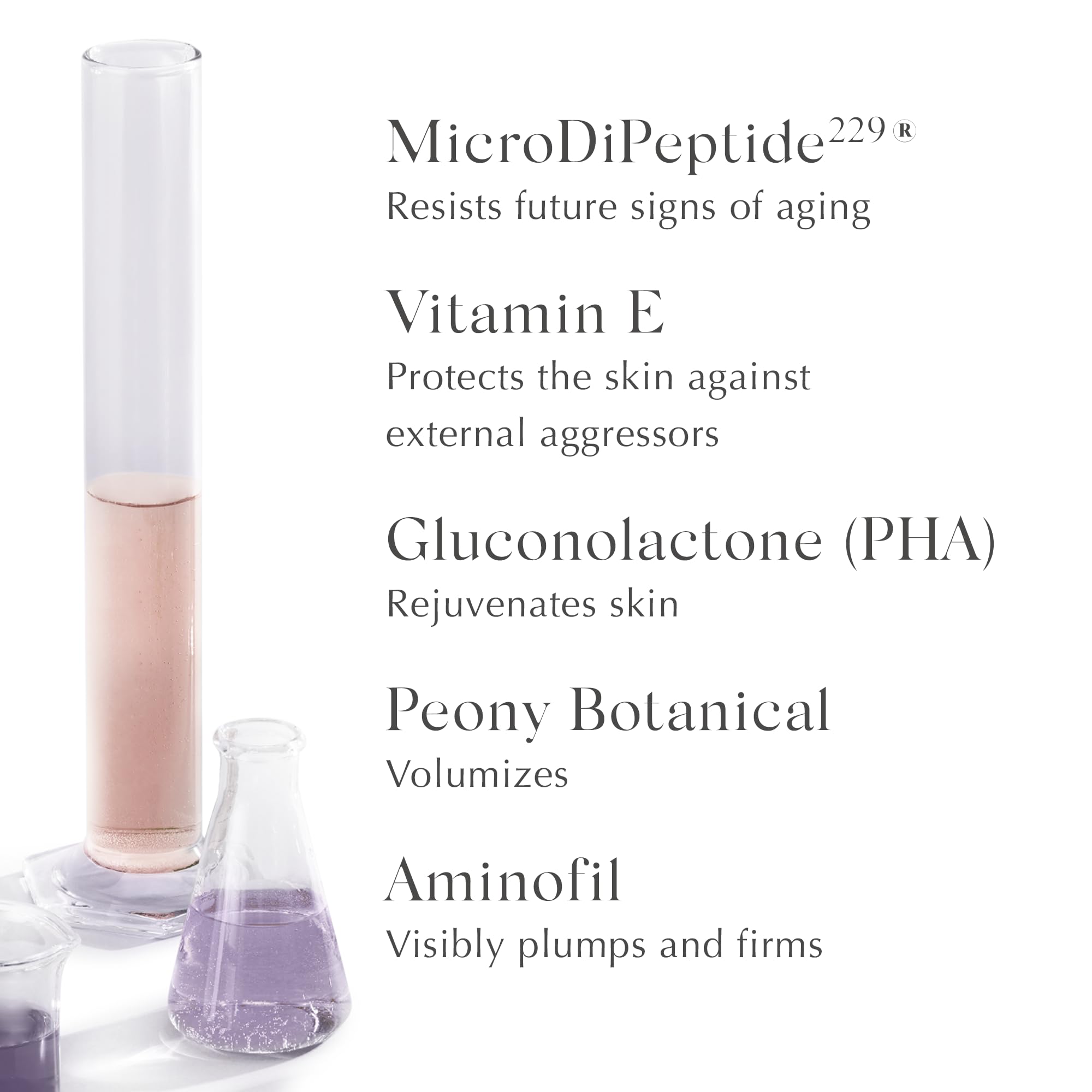 EXUVIANCE application on cheek and jawline demonstrating lifting effect
