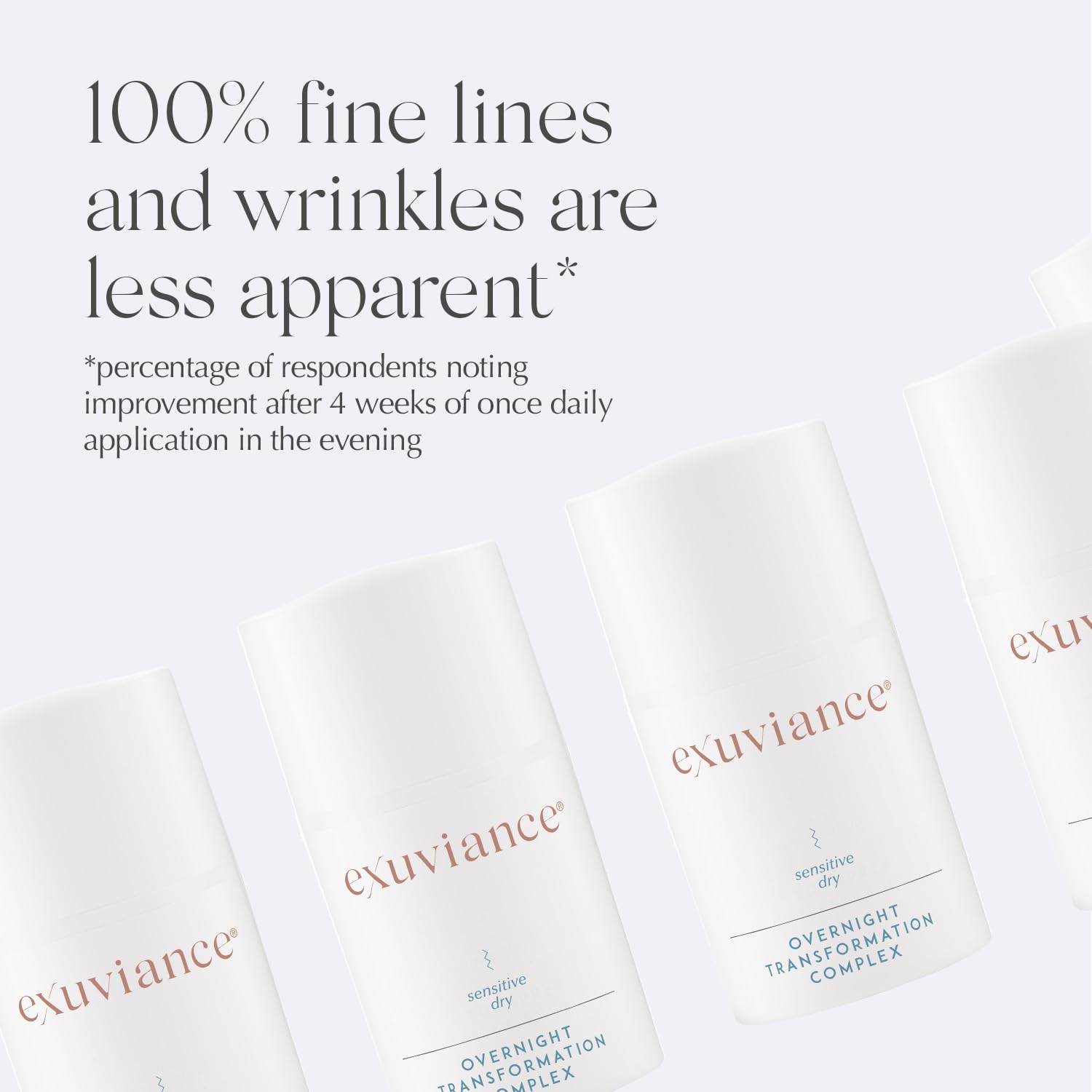 EXUVIANCE applying cream to hand showing smooth absorption benefit