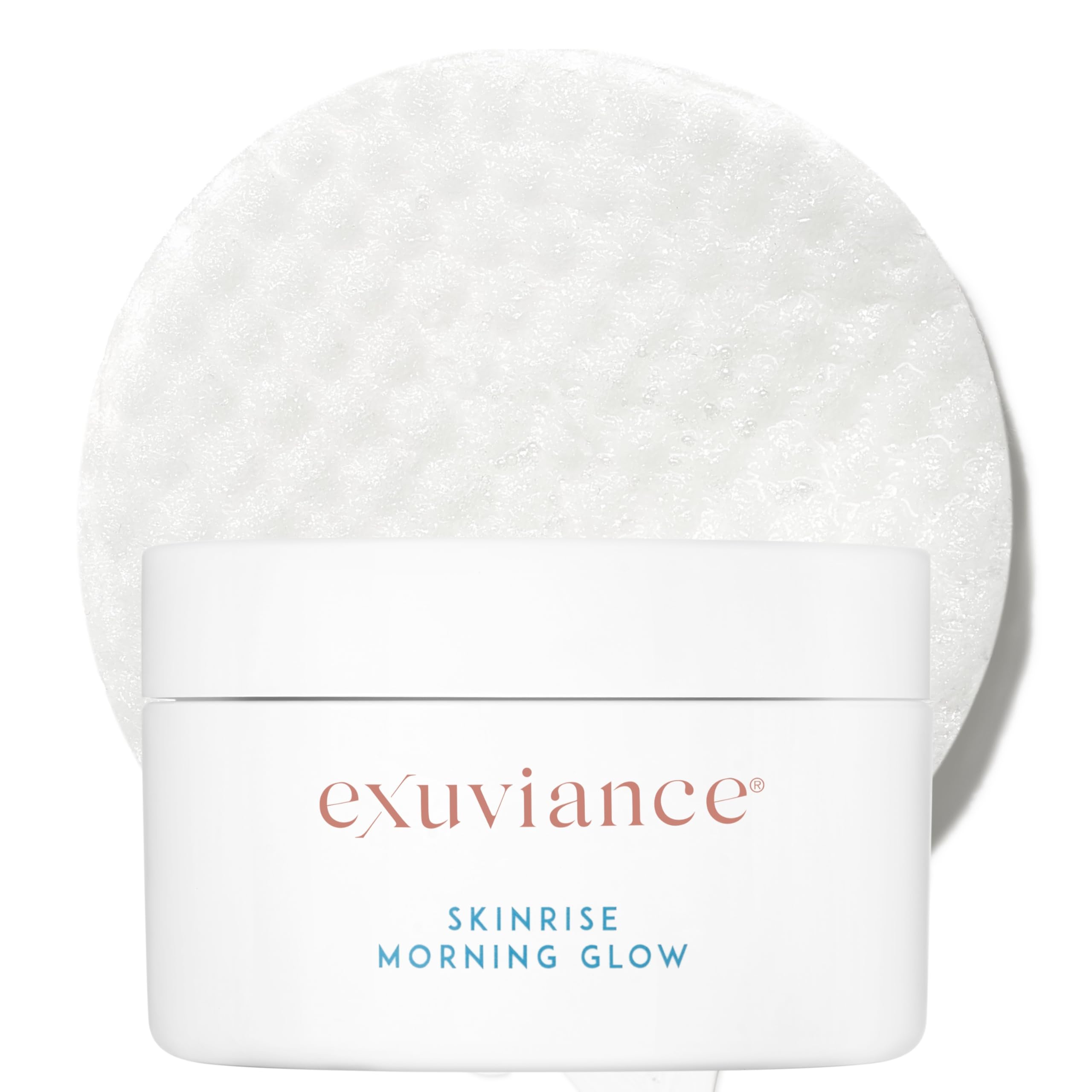 EXUVIANCE front jar of SkinRise pads showing product packaging and quantity benefit