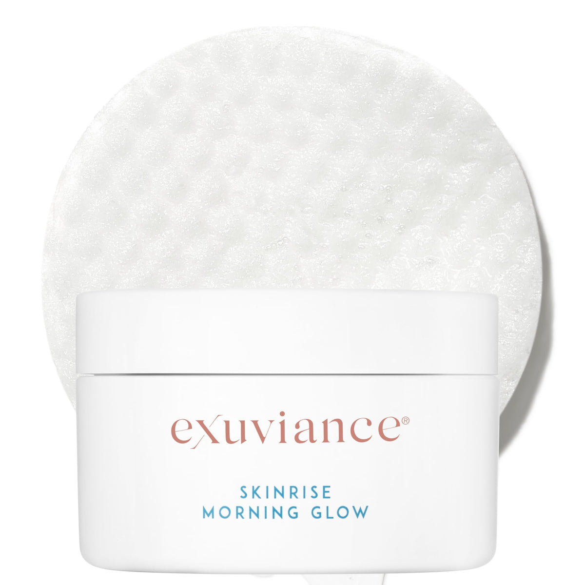 EXUVIANCE front jar of SkinRise pads showing product packaging and quantity benefit