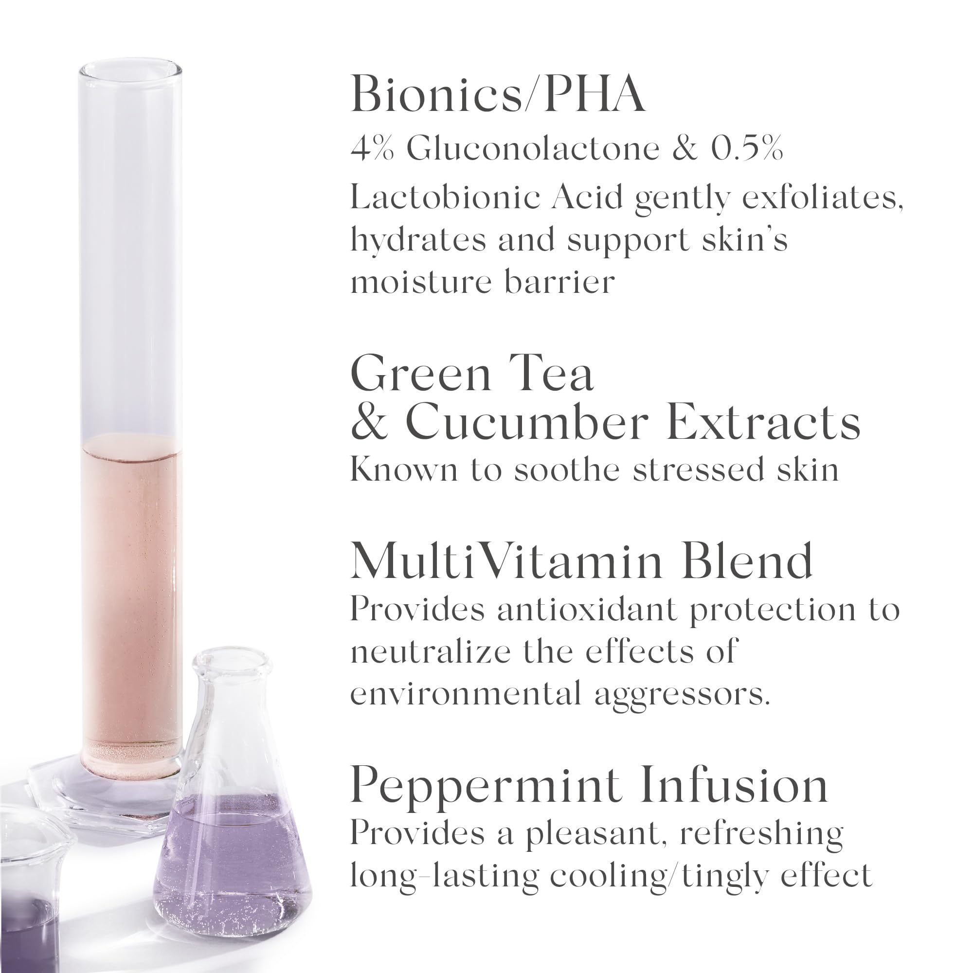 EXUVIANCE pad being applied to cheek illustrating refreshed skin benefit
