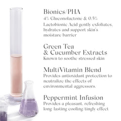 EXUVIANCE pad being applied to cheek illustrating refreshed skin benefit