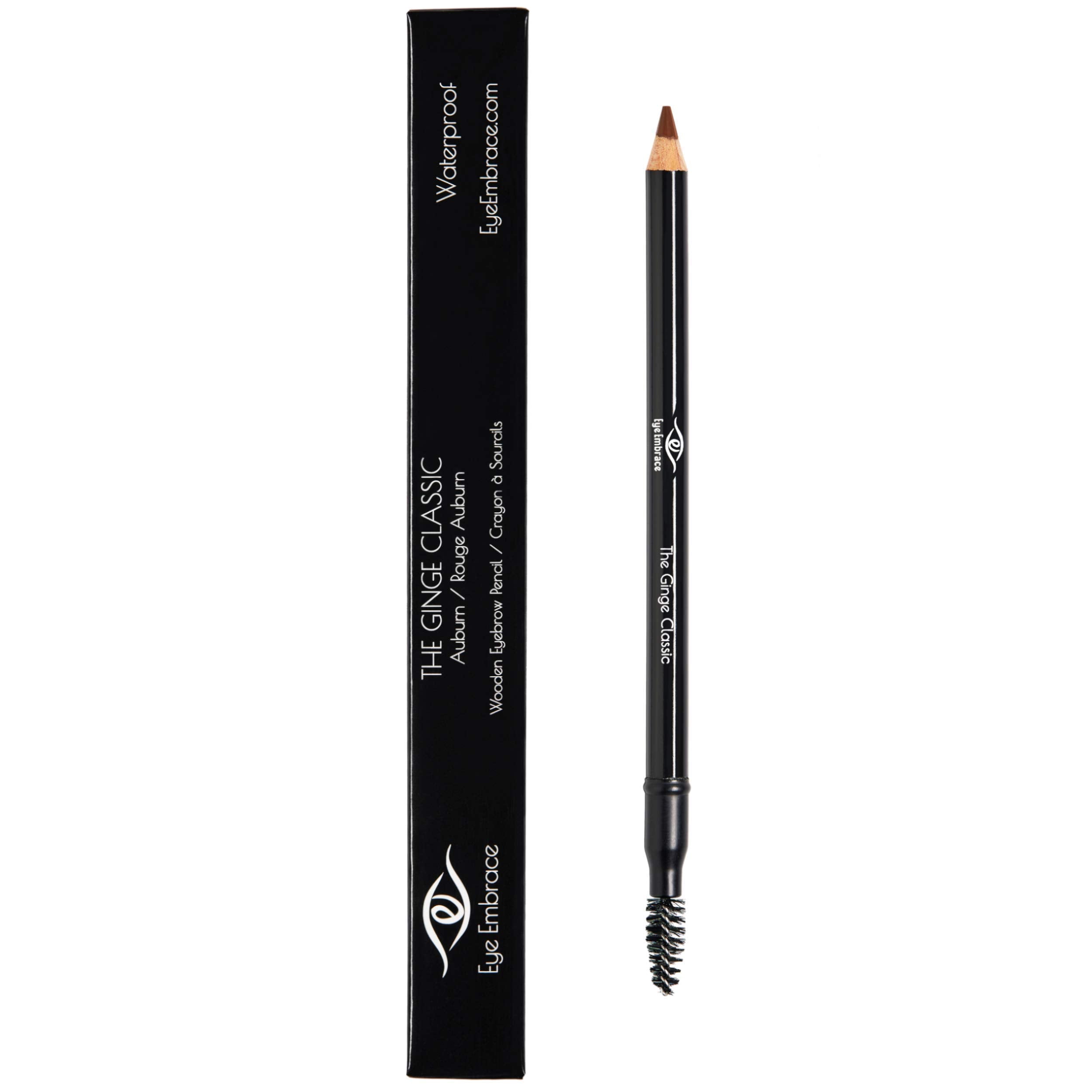Eye Embrace auburn swatch on skin showing true red-brown match
