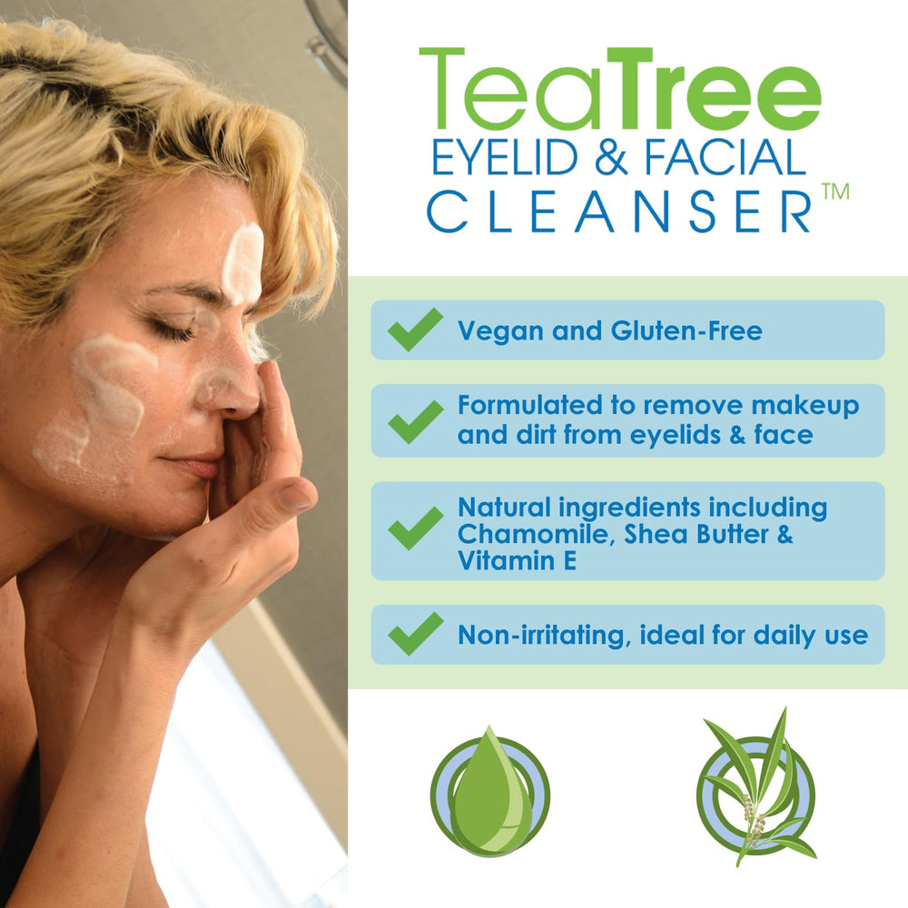 Person using EYEECO cleanser gently washing face and eyelids for comfort