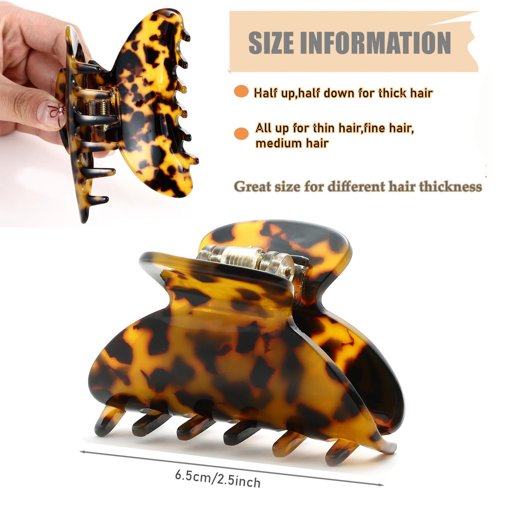 Eyegla clip worn in half-up hairstyle on model demonstrating secure, crease-free hold and polished look