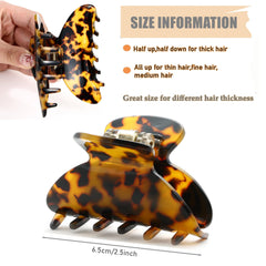 Eyegla clip worn in half-up hairstyle on model demonstrating secure, crease-free hold and polished look