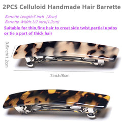 Eyegla barrette in hair creating a side twist for a polished, everyday hairstyle
