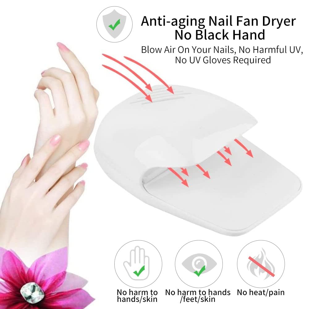 eyxformula dryer in use on painted fingernails reducing smudges and drying time