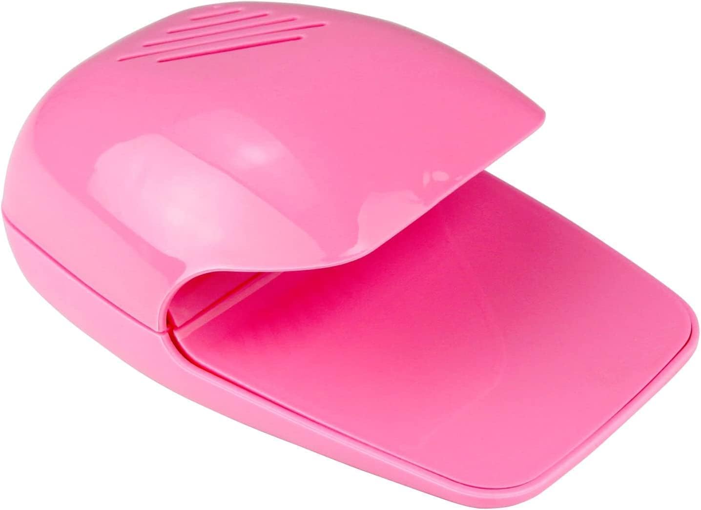 eyxformula front view pink nail dryer showing compact shape and safe design