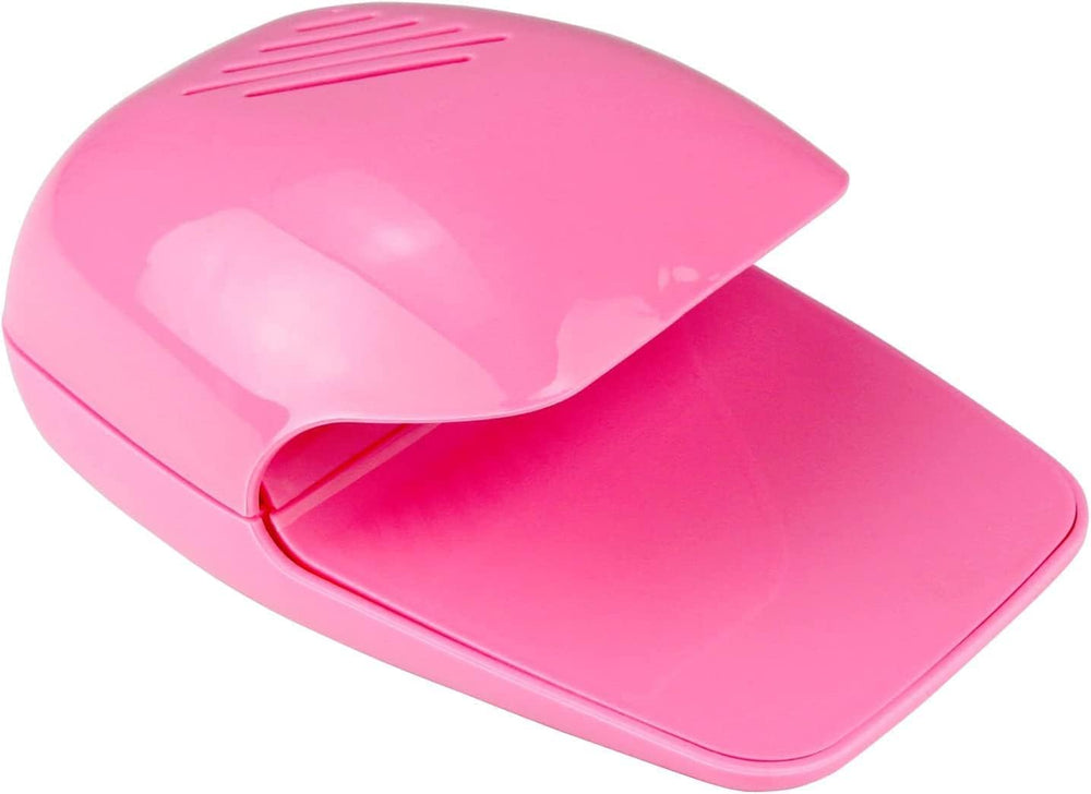 eyxformula front view pink nail dryer showing compact shape and safe design