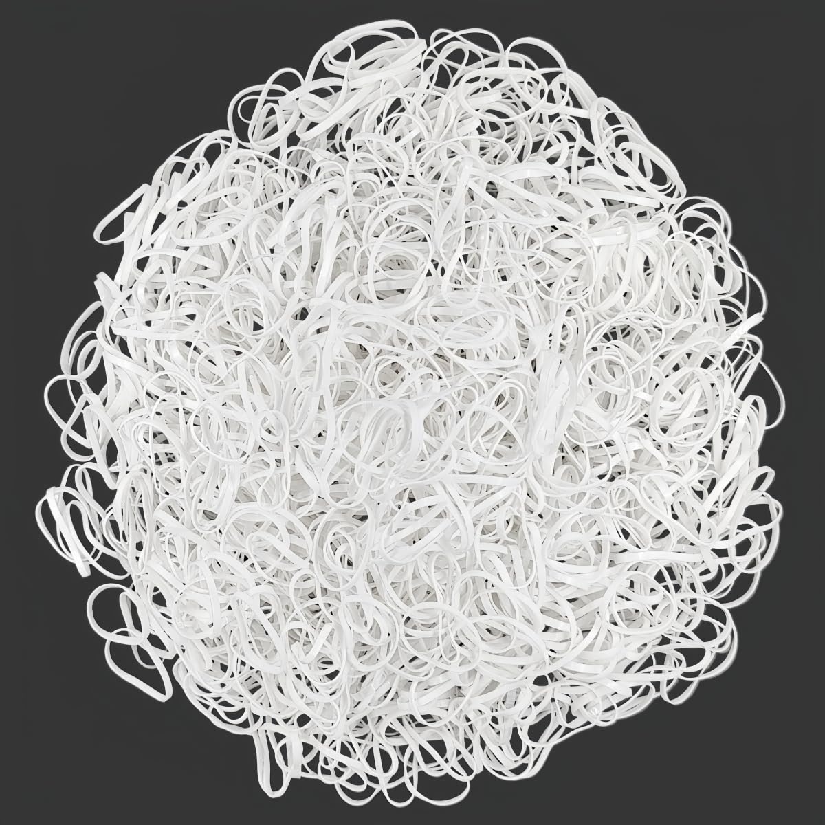 Ezepeo front package showing 1500 white mini hair elastics, great value
