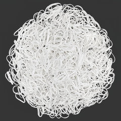 Ezepeo front package showing 1500 white mini hair elastics, great value