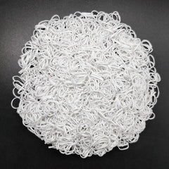 Ezepeo front packaging showing 3200 white mini hair elastics and bulk value