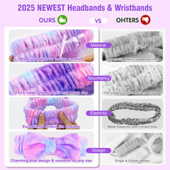 EZIGO headband in use while washing face demonstrating hair protection