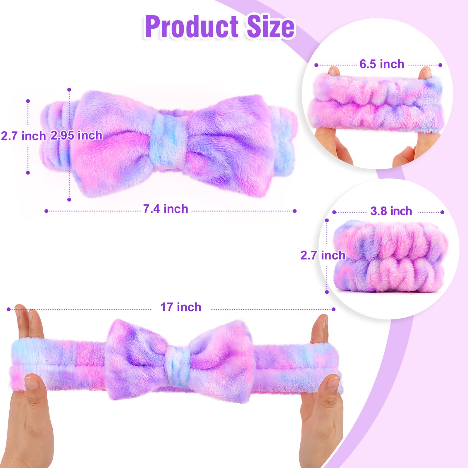 EZIGO headband held next to hand illustrating one-size stretch and fit