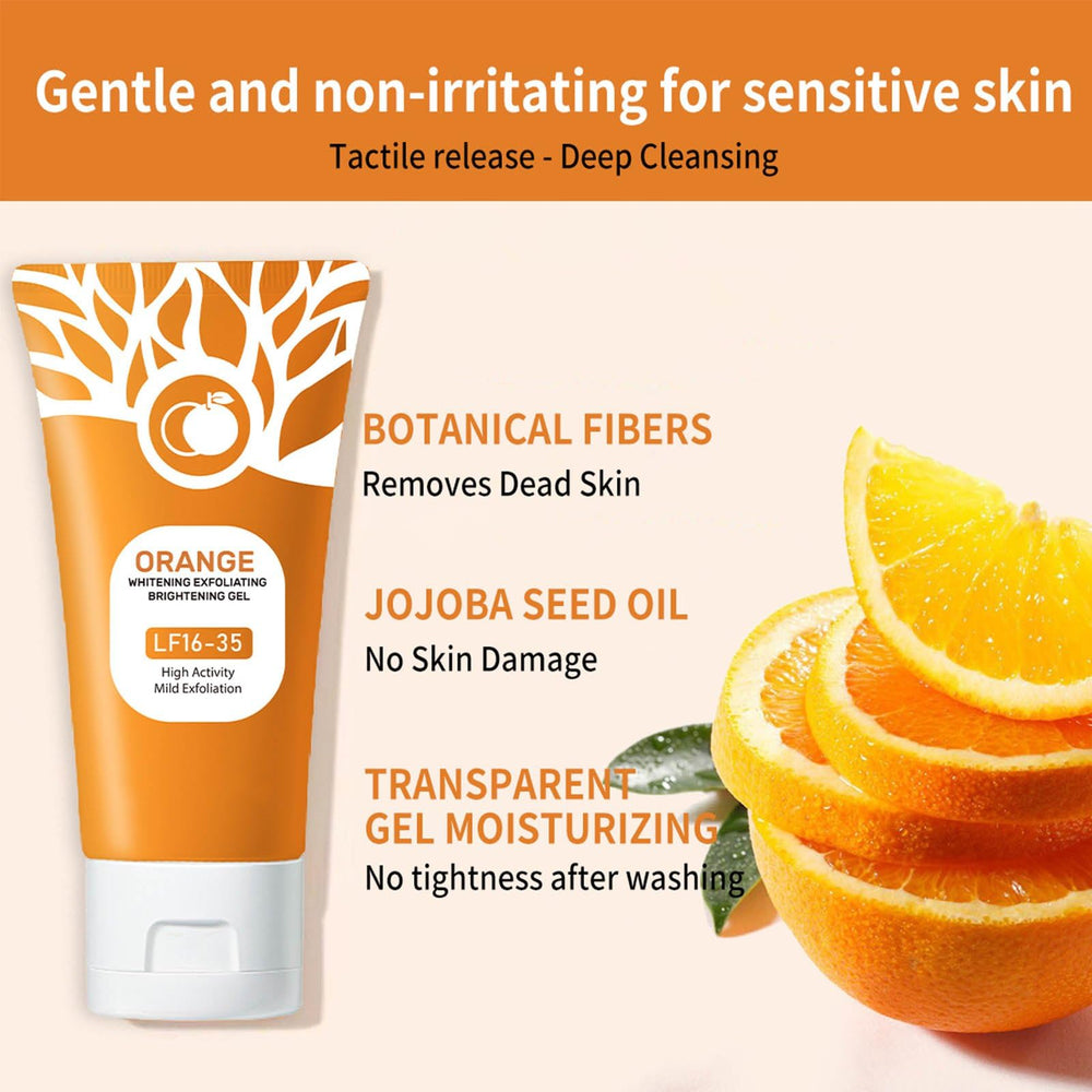 Ezyuanchly gel texture close-up revealing gentle exfoliating beads for smooth skin