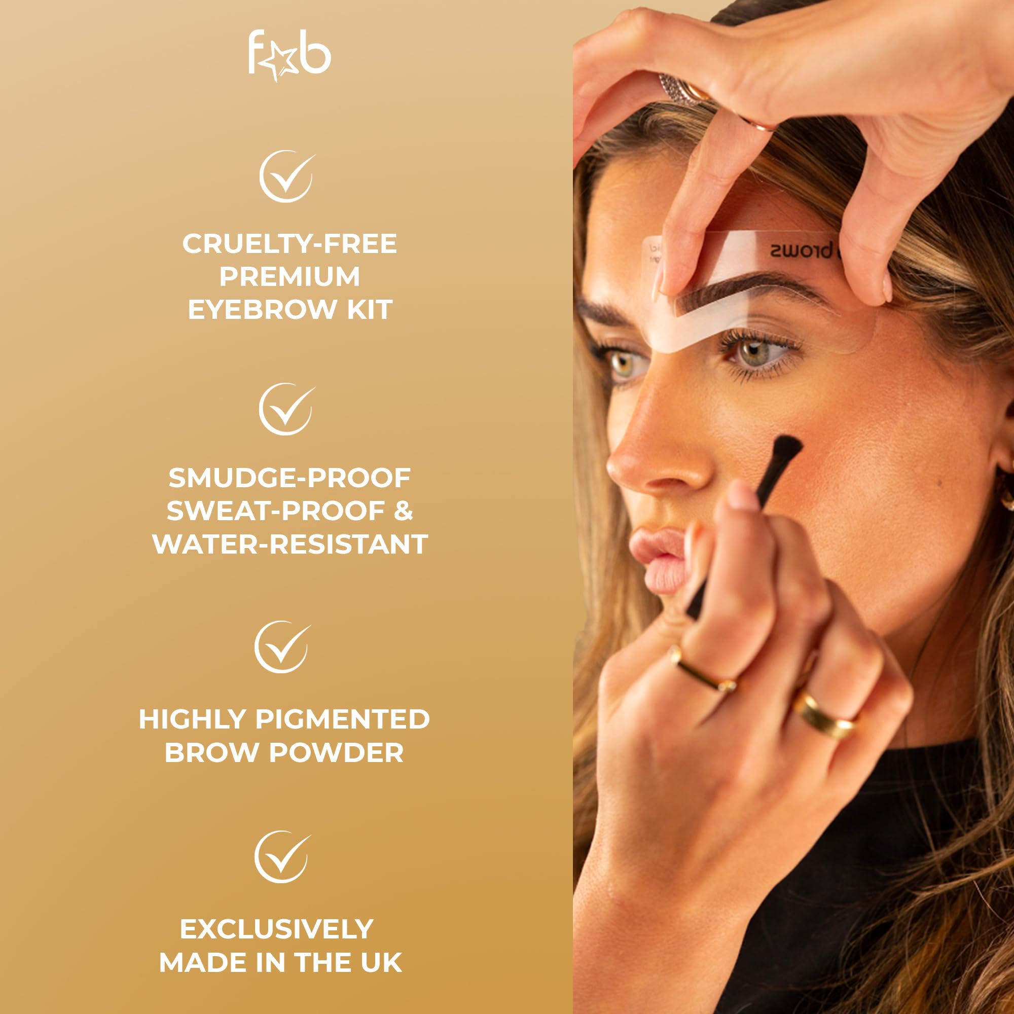 Fab Brows dual-ended brush detail for precise application and blending