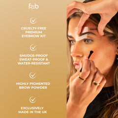 Fab Brows dual-ended brush detail for precise application and blending