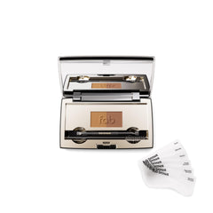 Fab Brows front packaging showing compact and palette for neat storage