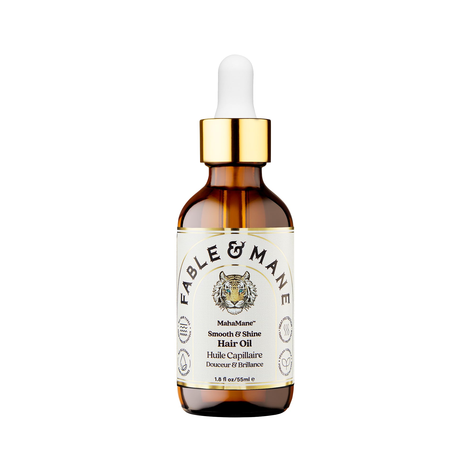 Fable & Mane front bottle view showing elegant packaging and brand polish