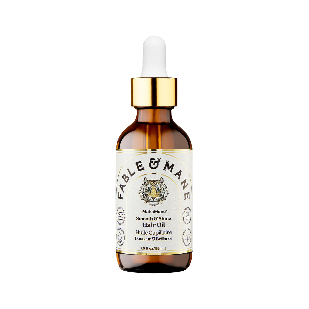 Fable & Mane front bottle view showing elegant packaging and brand polish