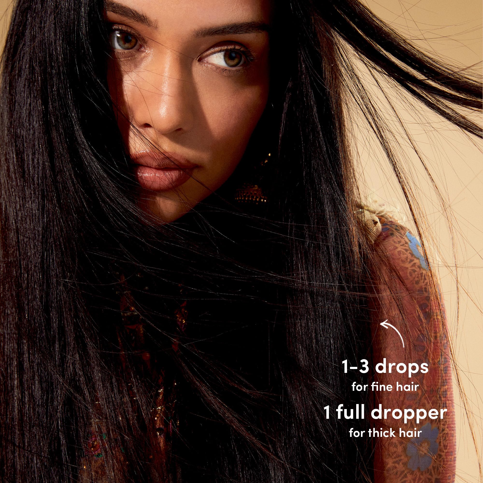 Fable & Mane hair after application demonstrating smoother shinier finish