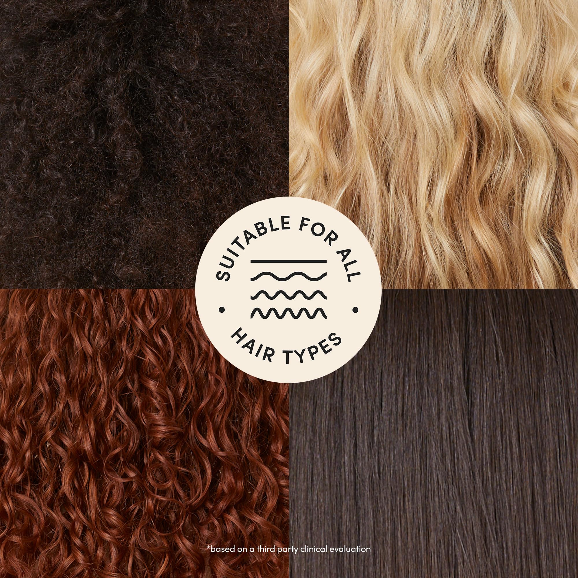 Fable & Mane being applied to towel-dried hair to detangle and prep for styling