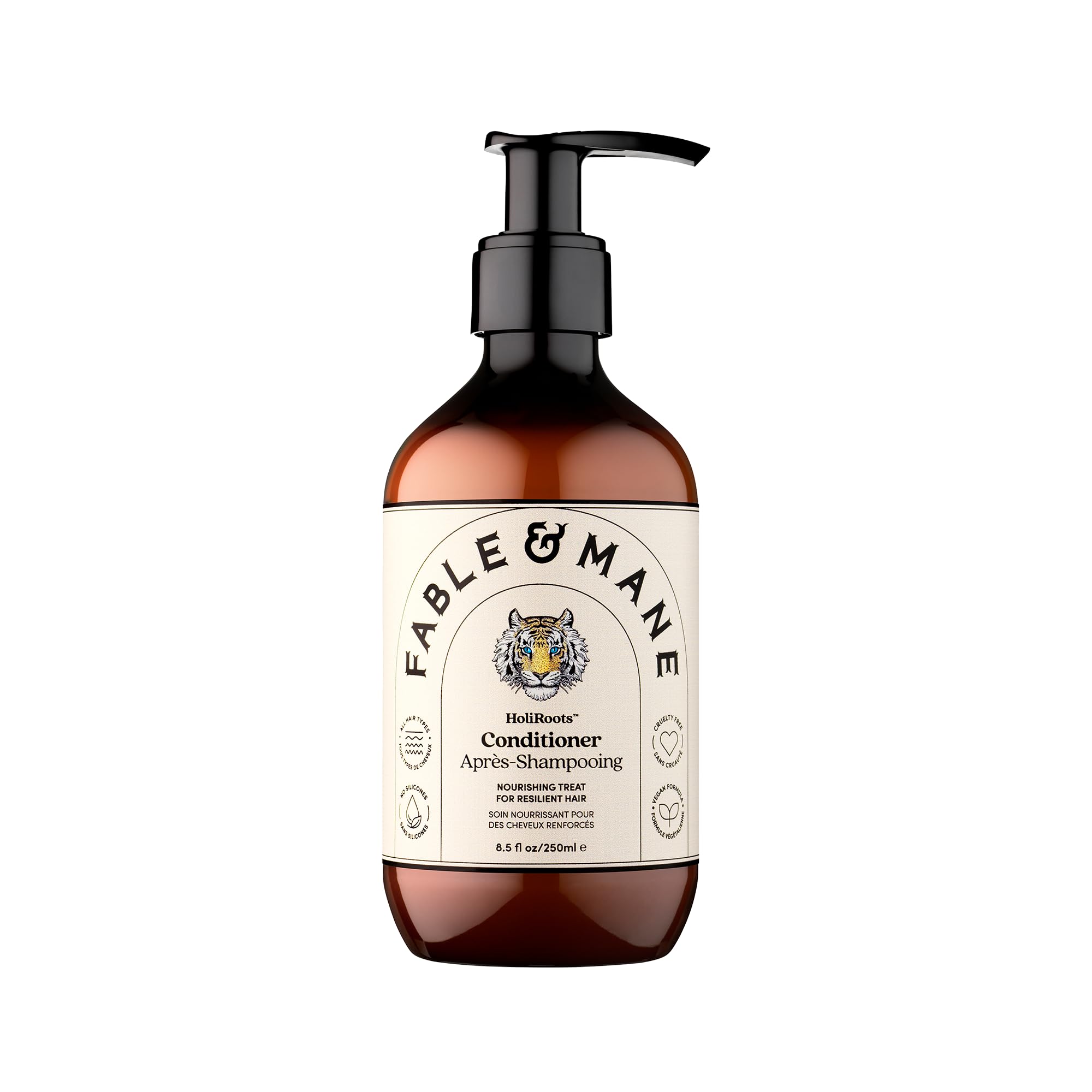 Fable & Mane front bottle view showing sleek packaging and benefits