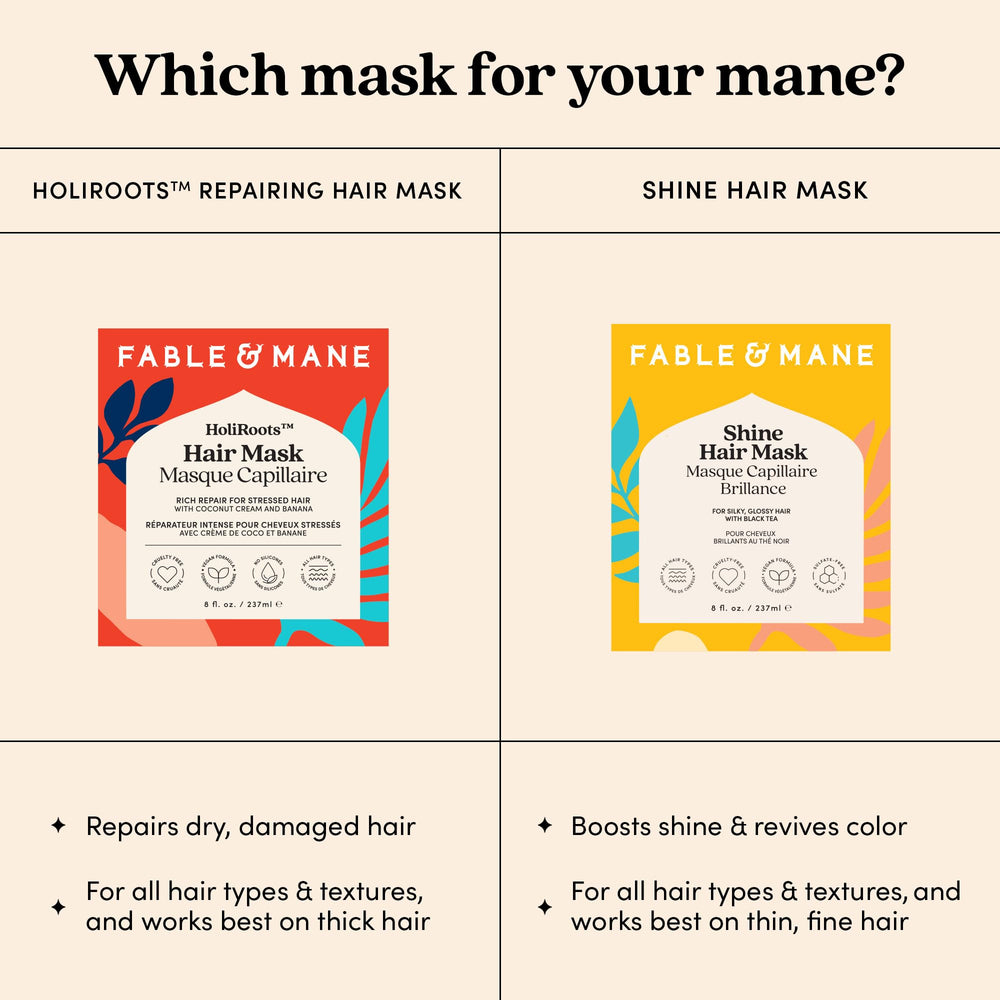 Fable & Mane on bathroom shelf styled lifestyle scene offering daily ritual benefit