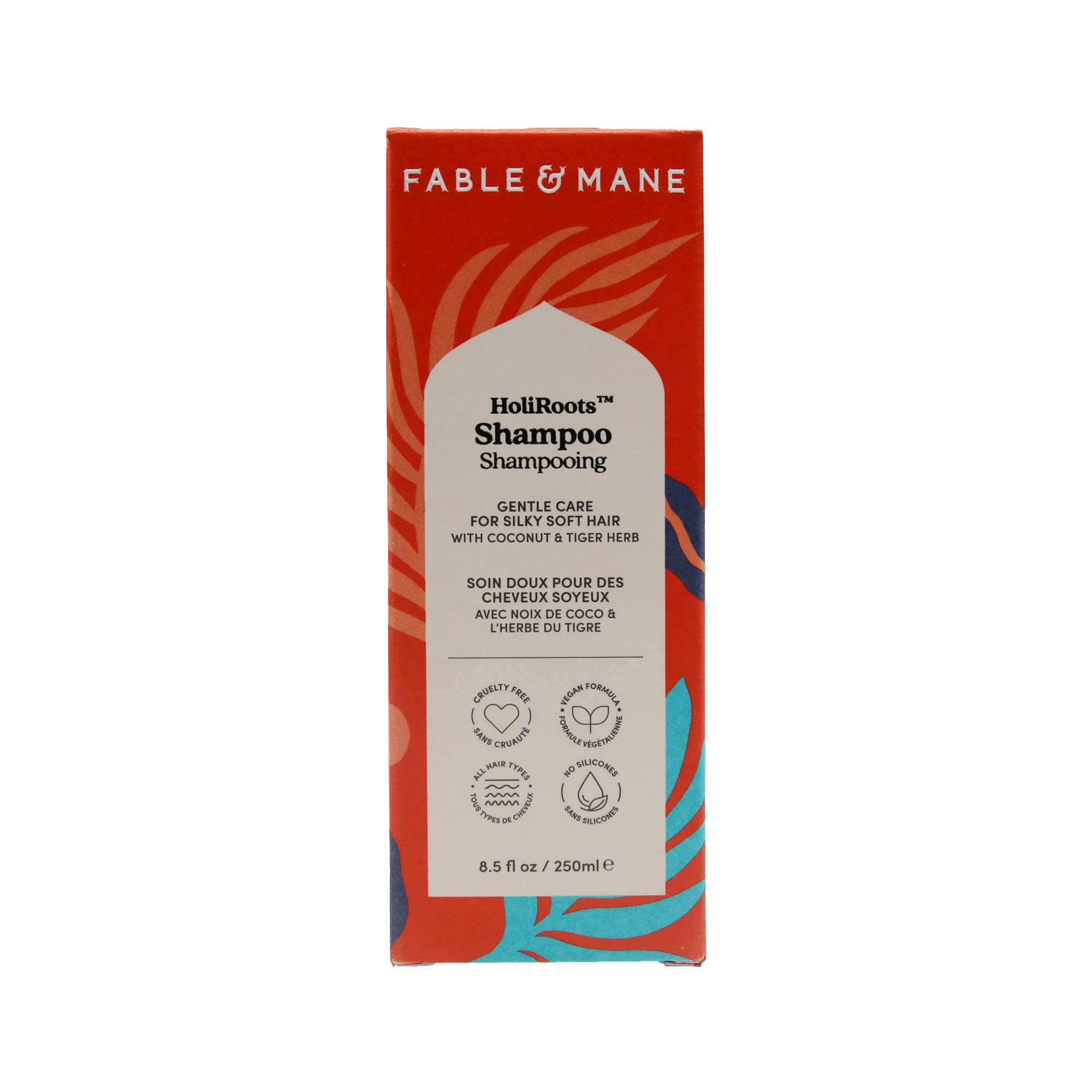 Fable & Mane shampoo in bathroom lifestyle scene promoting self-care