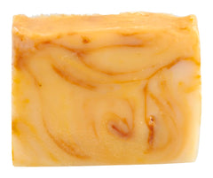 Label detail on Fabulous Frannie soap emphasizing pure essential oil ingredients benefit