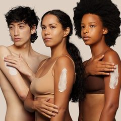 Fabussa soap placed on shower ledge illustrating everyday body and face use