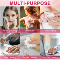 FACEMADE gentle wipe used on baby's skin showing soft, non-irritating care