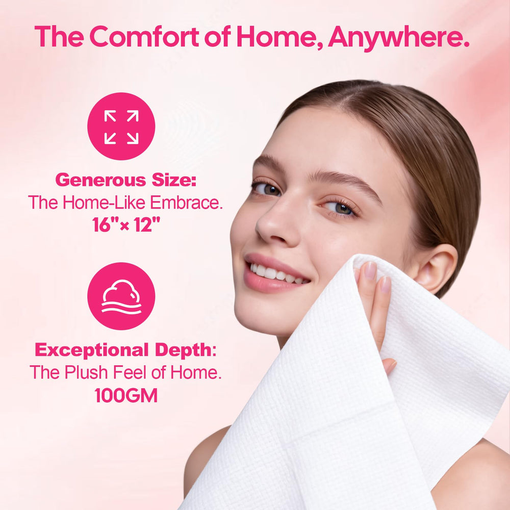 FACEMADE close-up fabric texture displaying 100 GSM thickness comfort