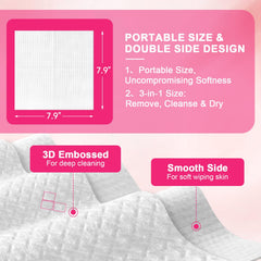 FACEMADE double-sided towel detail showing smooth and textured surfaces