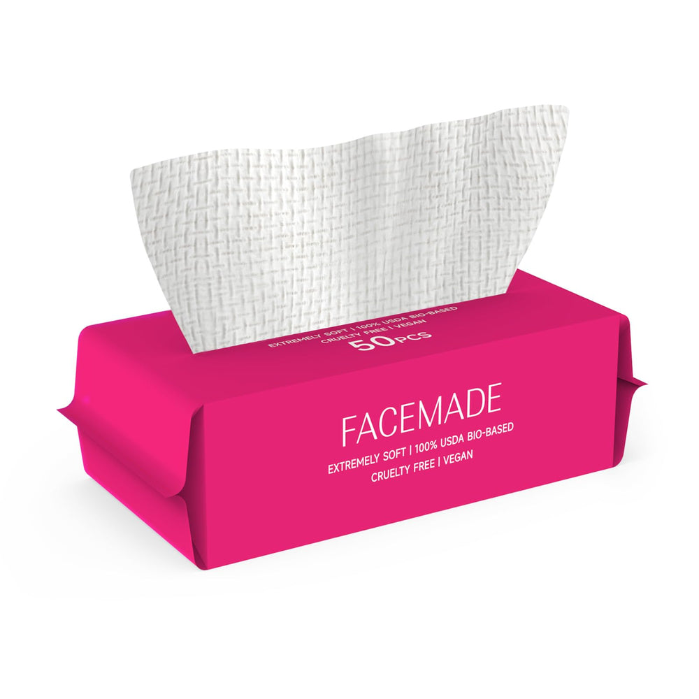 FACEMADE soft pack front view showing portable travel convenience