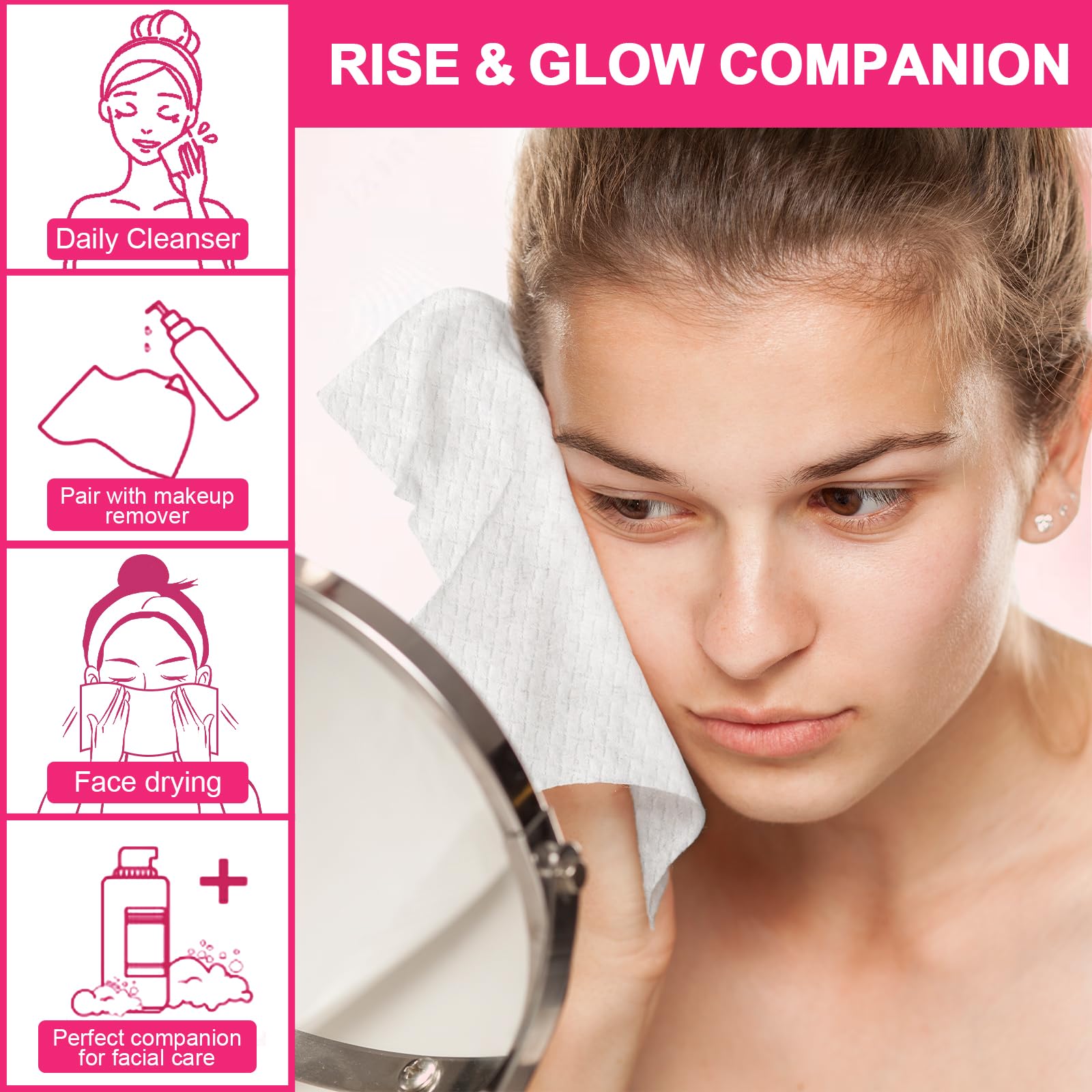 FACEMADE towel wiping sweat outdoors demonstrating quick absorbency